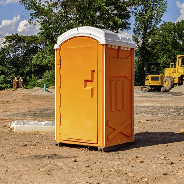 how often are the portable restrooms cleaned and serviced during a rental period in Jefferson County IA